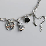 925 Silver Bracelet Retro Bear Tag Wild Fashionable Hand Jewelry