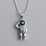 Astronaut Pendant Necklace Retro Hip Hop Style Unisex
