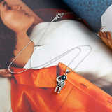 Astronaut Pendant Necklace Retro Hip Hop Style Unisex