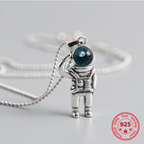 Astronaut Pendant Necklace Retro Hip Hop Style Unisex