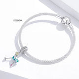 Cocktail Pendant Charm for Snake Bracelet 925 Sterling Silver DIY Jewelry