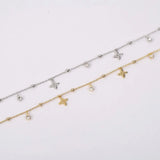 Women's Clover Tassel Ankle Bracelet Zircon Foot Chain