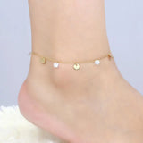 Women's Clover Tassel Ankle Bracelet Zircon Foot Chain