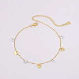Women's Clover Tassel Ankle Bracelet Zircon Foot Chain