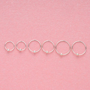 925 Sterling Silver Joker Hoop Nose Ring Small Pure Fresh Jewelry