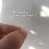 925 Sterling Silver Joker Hoop Nose Ring Small Pure Fresh Jewelry