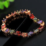 Peridot Ruby Amethyst Gemstone Bracelets for Women