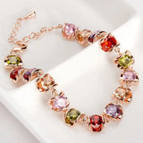 Peridot Ruby Amethyst Gemstone Bracelets for Women