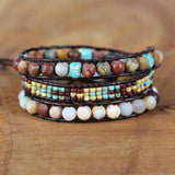 Glass Beads Weaving Wrap Bracelet Boho Jewelry