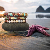 Glass Beads Weaving Wrap Bracelet Boho Jewelry