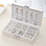 Portable Jewelry Box Leather Storage Organizer Display Travel Jewelry Case
