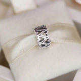 925 Sterling Silver Heart Spacer Charms for Bracelets DIY
