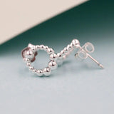 925 Silver Circle Stud Earrings Women