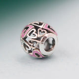 925 Sterling Silver Sparkling Heart Charm for Bracelets DIY