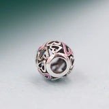 925 Sterling Silver Sparkling Heart Charm for Bracelets DIY