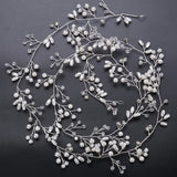 Crystal Pearl Headband tiara Flower Headpiece Hair Vine Women Hair Jewelry