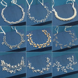 Crystal Pearl Headband tiara Flower Headpiece Hair Vine Women Hair Jewelry