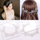 Crystal Pearl Headband tiara Flower Headpiece Hair Vine Women Hair Jewelry