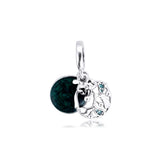 925 Silver Christmas Mistletoe Charms for Bracelet DIY Jewelry