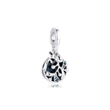 925 Silver Christmas Mistletoe Charms for Bracelet DIY Jewelry