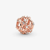 Sterling Silver Rose Star Constellations Charm Fits Europe Bracelet