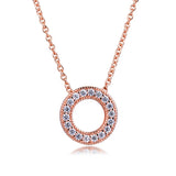 Winter Logo Pave Circle Necklace