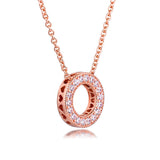Winter Logo Pave Circle Necklace