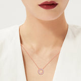 Winter Logo Pave Circle Necklace