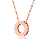 Winter Logo Pave Circle Necklace