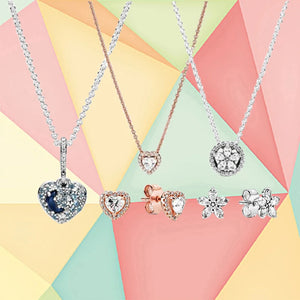 Sterling Silver Rotating Globe Snowflake Necklace For Women