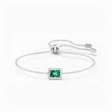 Green Crystal Bracelet with Sliding Closure