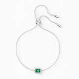 Green Crystal Bracelet with Sliding Closure