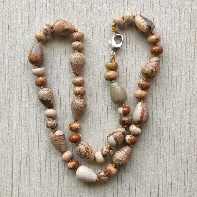 Natural Stone Beads Necklace for Men & Women
