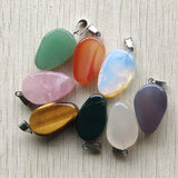 8pcs Natural Stone Carved Skull Shape Pendants for Jewelry Making