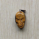 8pcs Natural Stone Carved Skull Shape Pendants for Jewelry Making