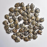 50pcs 16mm Heart Spot Stone Charms Pendants for Jewelry Making