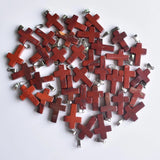 Rainbow Stone Cross Pendants Charms for Jewelry Making 50pcs