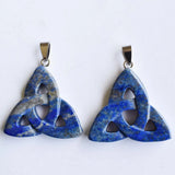 Amethyst Hollow Triangle Charm Pendants for Jewelry Making 4pcs