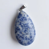8pcs Hot Semi Precious Stone Drop Pendants 25x40mm Charms for Necklaces Making
