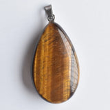 8pcs Hot Semi Precious Stone Drop Pendants 25x40mm Charms for Necklaces Making