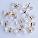 Crystal Pillar Point Chakra Charms Pendants for Jewelry Making
