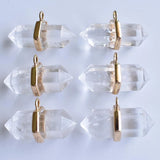 Crystal Pillar Point Chakra Charms Pendants for Jewelry Making