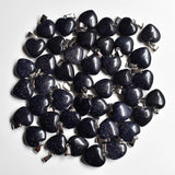 50pcs/lot Sand Stone Love Heart Pendants Charms for Jewelry Making 16mm