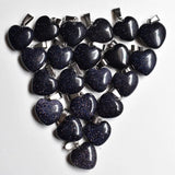 50pcs/lot Sand Stone Love Heart Pendants Charms for Jewelry Making 16mm