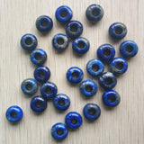 Lapis Lazuli Big Hole Charms Beads for Bracelet Making 30pcs