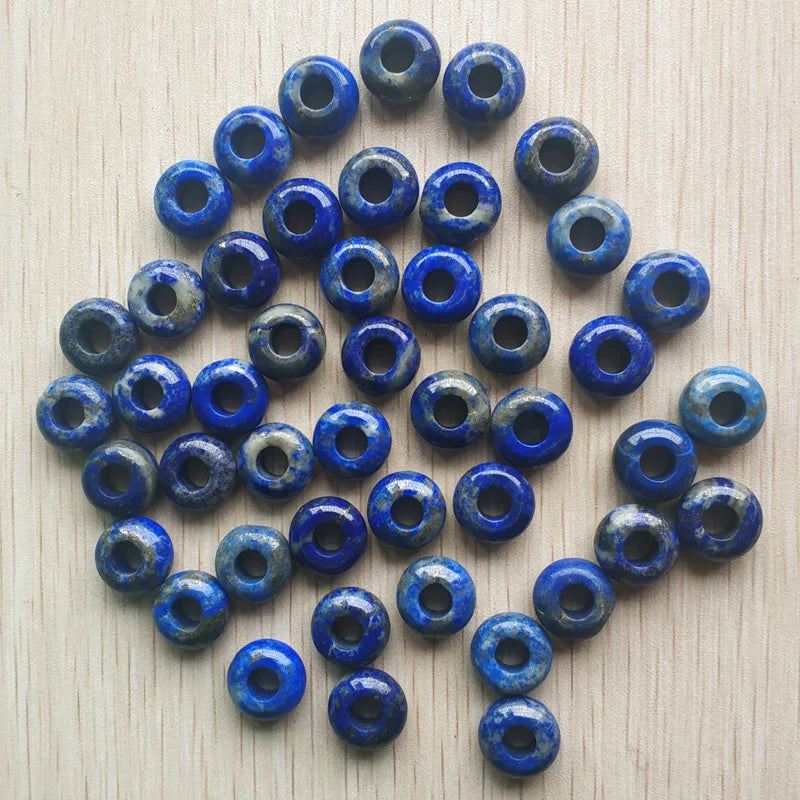 Lapis Lazuli Big Hole Charms Beads for Bracelet Making 30pcs
