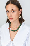 Green Malachite Beaded Choker Necklace Bohemian Pendant Jewelry