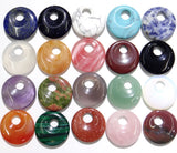 30mm Stone Donut Pendant Set of 8 for DIY Jewelry Making