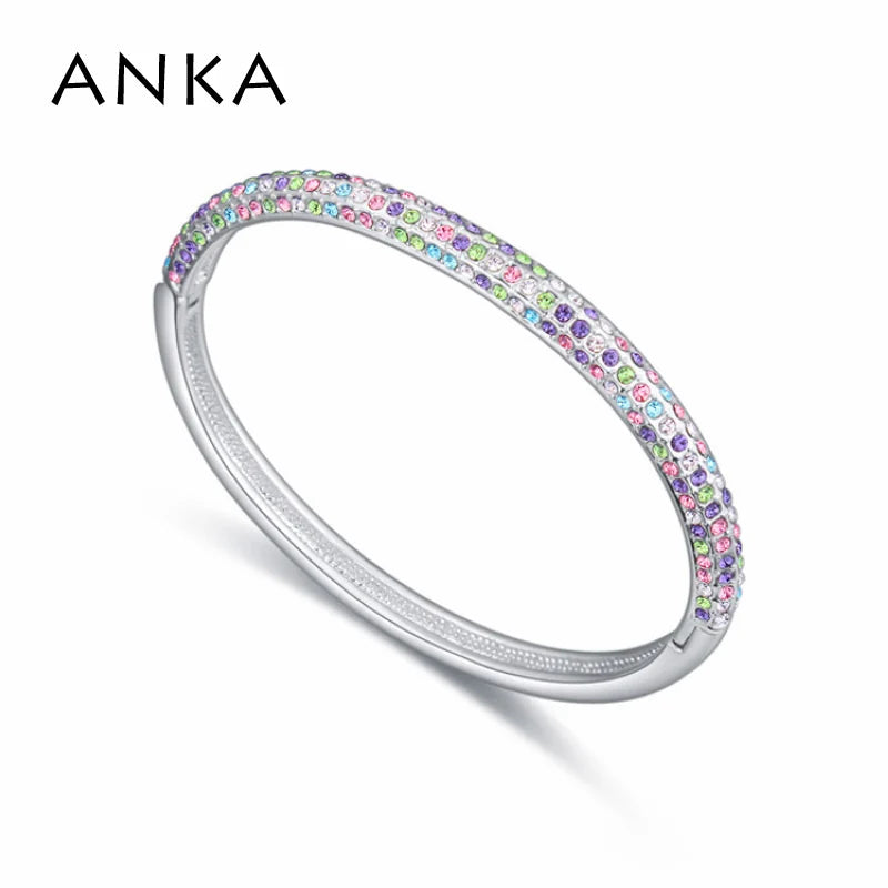Crystal Round Bracelets & Bangles Hand Cuff Bangle for Women