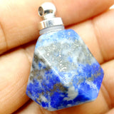 Natural Stone Tiger Eye Quartz Crystal Perfume Bottle Pendant Jewelry